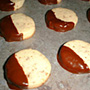 chocolate dipped pecan sandies