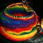 double rainbow hat