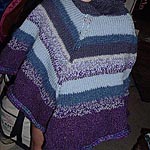 purple yarn eater poncho